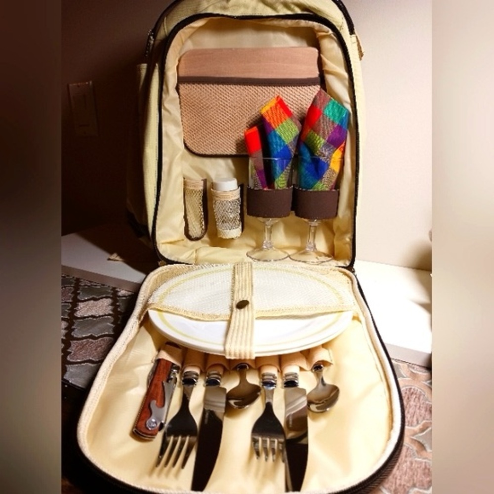 JanetBasket Picnic Backpack